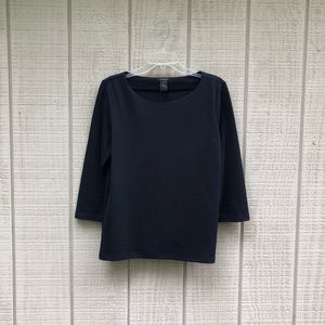Ann Taylor midnight navy blue business blouse, M